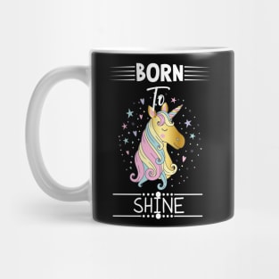 Gold Unicorn Glitter Mug